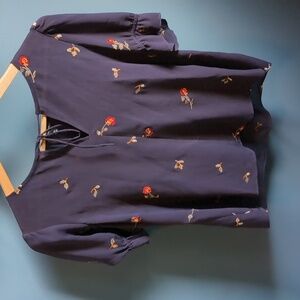 Madewell floral blouse xs